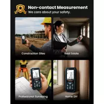 DTAPE 165Ft Digital Laser Measure - High Accuracy & Backlit LCD