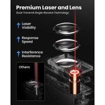 DTAPE 165Ft Digital Laser Measure - High Accuracy & Backlit LCD
