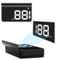 K1-White Car Head-Up Display GPS Speedometer with Auto Brightness, Large Font, USB Plug & Play