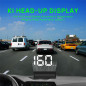 K1-White Car Head-Up Display GPS Speedometer with Auto Brightness, Large Font, USB Plug & Play