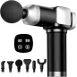 Pistolet de Massage Musculaire Profond Portable, 30 Vitesses, 6 Accessoires, Soulagement Douleur Dos et Cou