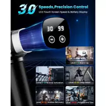 Deep Tissue Massage Gun | Portable Muscle Massager with 30 Speeds & 6 Attachments