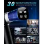 Pistolet de Massage Musculaire Profond Portable, 30 Vitesses, 6 Accessoires, Soulagement Douleur Dos et Cou