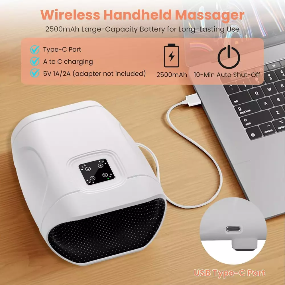 Appareil de Massage Mains Chauffant Sans Fil – Arthrite & Canal Carpien