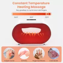 Cordless Hand Massager with Heat & Compression for Arthritis Relief