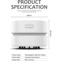 Aspirateur de bureau ODISTAR sans fil, autonomie 90 min