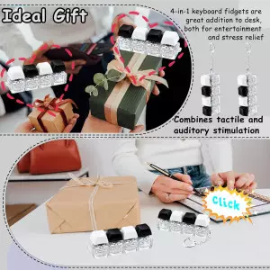 2 Pcs Keyboard Fidget Toy Set – Stress Relief Keychain Button Clicker