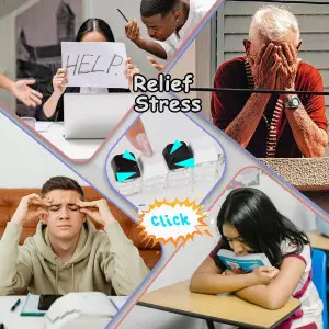 2 Jouets Fidget Clavier 4-en-1 Antistress Noir & Blanc