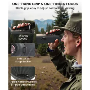 15X54 Monocular Telescope for Adults – Waterproof, BAK4 Prism & FMC Lens