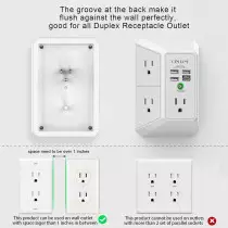 Multiprise QINLIANF 5 prises + 4 USB 4.8A Protection 1680J