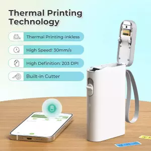 Nelko P21 Bluetooth Label Maker - Wireless Mini Printer for Home & Office