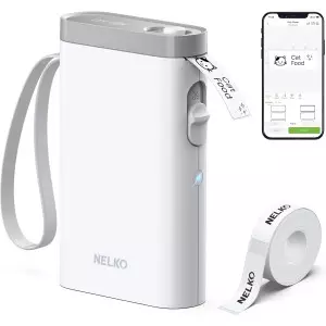 Nelko P21 Bluetooth Label Maker - Wireless Mini Printer for Home & Office