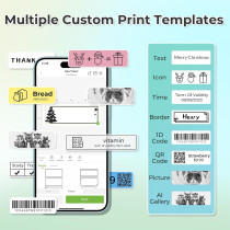 Nelko P21 Bluetooth Label Maker - Wireless Mini Printer for Home & Office