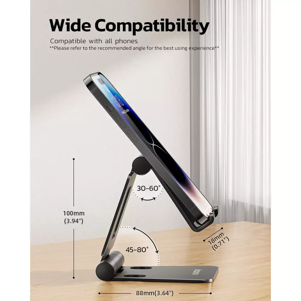 Nulaxy Dual Folding Adjustable Phone Stand for iPhone & Nintendo Switch