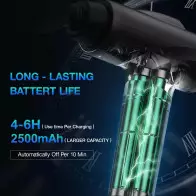 Deep Tissue Massage Gun - Handheld Electric Muscle Massager, 9 Attachments, 30 Speeds (Grey)