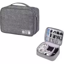 Portable Electronic Accessories Organizer - Water-Resistant Travel Tech Pouch