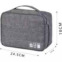 Portable Electronic Accessories Organizer - Water-Resistant Travel Tech Pouch