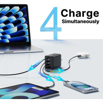 2 Pack 180W USB-C 4-Port GaN Fast Charger for MacBook, iPhone & Samsung