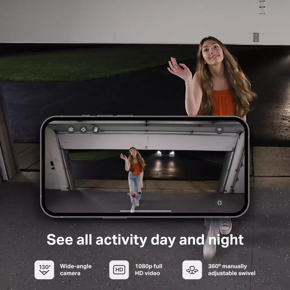 myQ Smart Garage Camera – 1080p HD, Night Vision, Motion, Wi-Fi