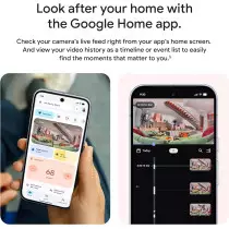 Google Nest Cam Indoor 3e Gén. 2K, Vision Nocturne & Audio