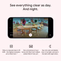Google Nest Cam Indoor 3e Gén. 2K, Vision Nocturne & Audio