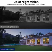 Caméra Sécurité 2K Intérieur/Extérieur pour Animaux/Bébé, Vision Nuit Couleur, Sirène, Alexa/Google
