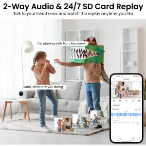 2K Home Security Cameras 2-Pack – Color Night Vision, Alexa & Google Compatible