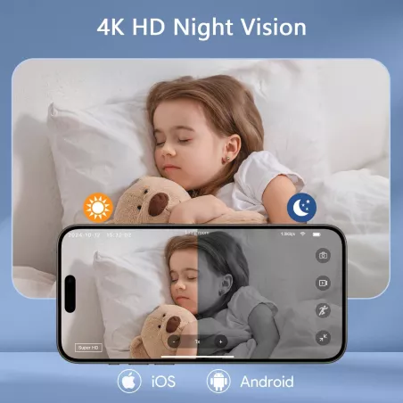 Caméra Espion 2K Sans Fil – Moniteur Bébé/Animal 2025