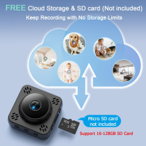 2K Wireless Hidden Nanny Cam with Free Cloud & SD Storage - 2025 Upgrade