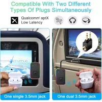 Beeitzie Ultra Bluetooth 5.4 Transmetteur AptX LL pour 2 Casques/Écouteurs, Adaptateur Audio Sans Fil 2025