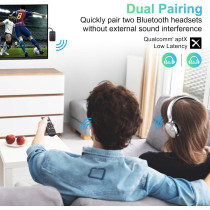 Beeitzie Ultra Airplane Bluetooth 5.4 Transmitter – Dual Headphones Support