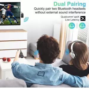 Beeitzie Ultra Bluetooth 5.4 émetteur audio sans fil 2 casques