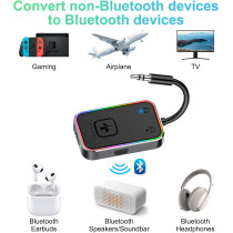 Beeitzie Ultra Airplane Bluetooth 5.4 Transmitter – Dual Headphones Support