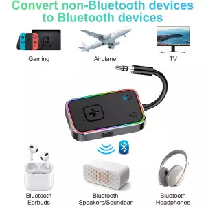 Beeitzie Ultra Airplane Bluetooth 5.4 Transmitter – Dual Headphones Support