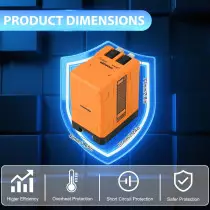 2025 2-in-1 120W Fast Charger Adapter with Foldable Plug – Black