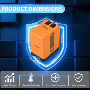 2025 2-in-1 120W Fast Charger Adapter with Foldable Plug – Black