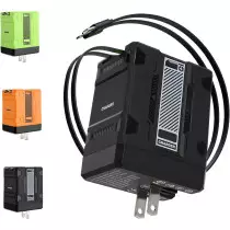 Chargeur 2-en-1 Rapide 120W 2025 avec Prise Pliable Noir