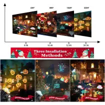 2025 Xmas Projector Lights – Brighter, 16 Slides, Waterproof Timer