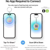 Popl Keychain Digital Business Card – Instant NFC & QR Contact Sharing