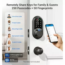 Veise RZ07 Fingerprint Smart Lock – Keyless 7-in-1 App-Controlled Deadbolt
