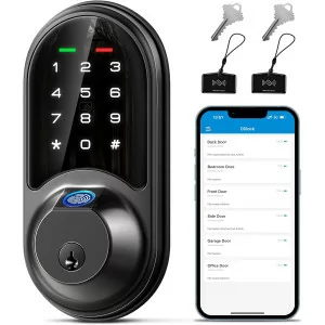 Veise RZ07 Fingerprint Smart Lock – Keyless 7-in-1 App-Controlled Deadbolt