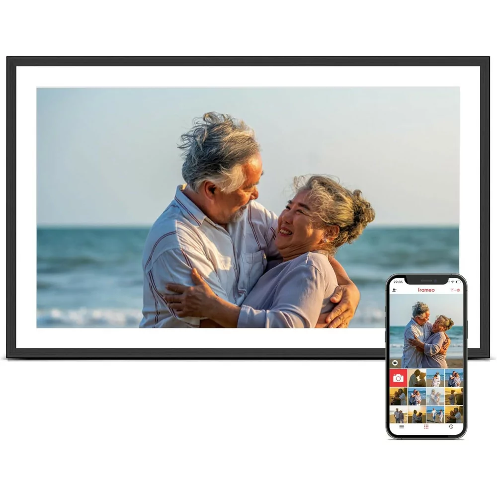 15.6 Frameo Digital Photo Frame WiFi 32GB HD Touch Screen for Gifts