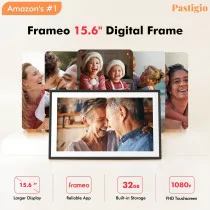 15.6 Frameo Digital Photo Frame WiFi 32GB HD Touch Screen for Gifts