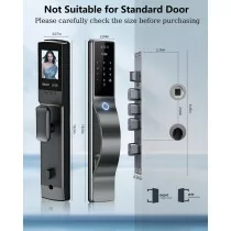 3D Face Recognition Smart Door Lock with Camera, WiFi & Tuya App Control