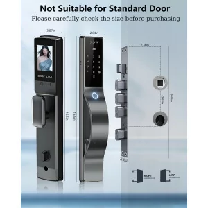 3D Face Recognition Smart Door Lock with Camera, WiFi & Tuya App Control