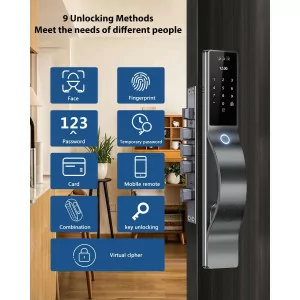 3D Face Recognition Smart Door Lock with Camera, WiFi & Tuya App Control