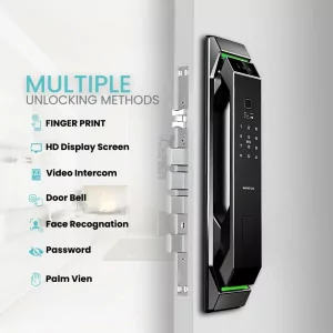 3D Face Recognition Smart Door Lock with HD Camera & 7-in-1 Keyless Entry