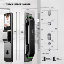 3D Face Recognition Smart Door Lock with HD Camera & 7-in-1 Keyless Entry
