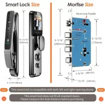 3D Face Recognition Smart Door Lock with Fingerprint, Video, Wi-Fi & App