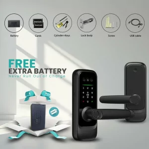 3D Face Recognition Smart Door Lock with HD Camera & Video Doorbell